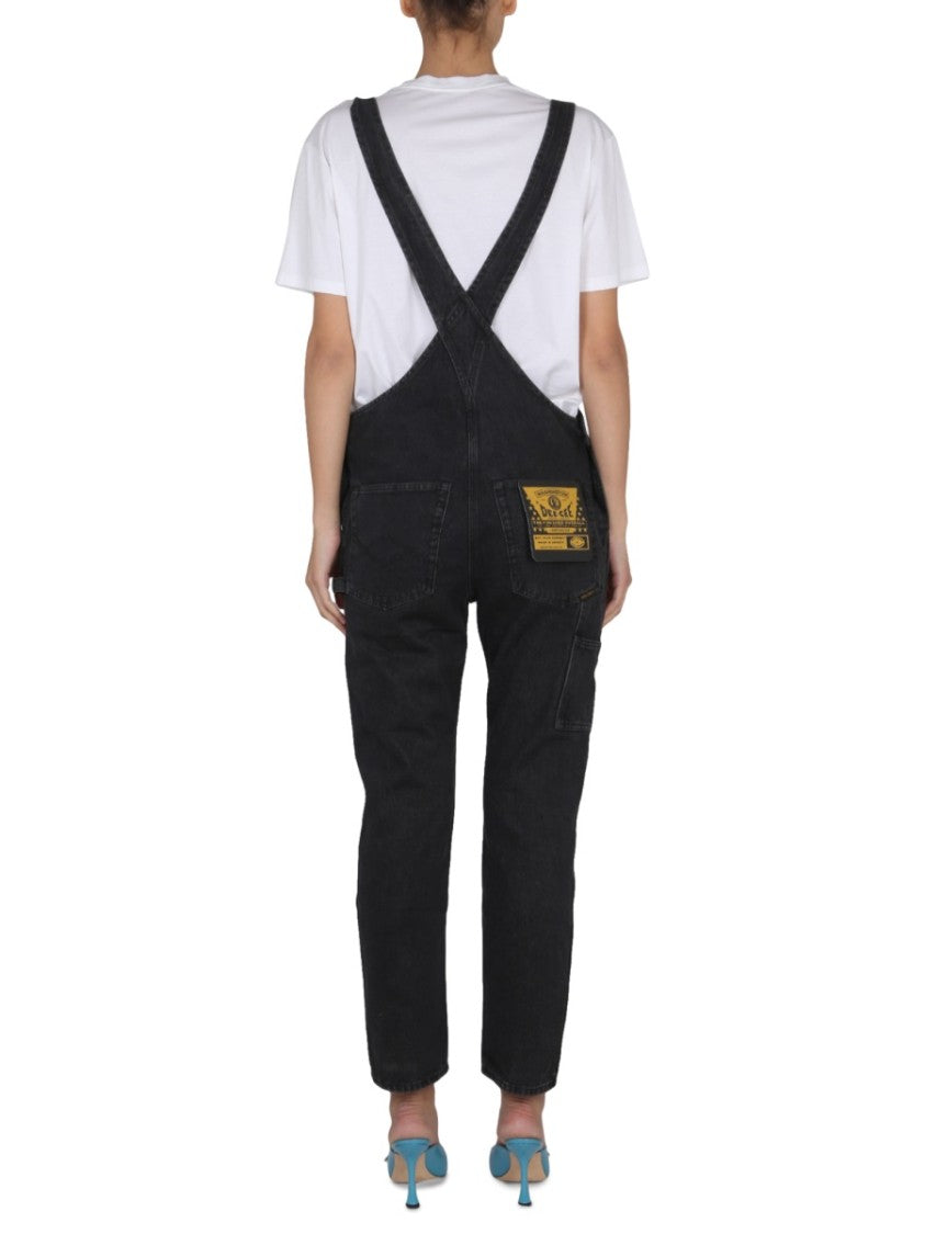Washington Dee Cee Black Denim Dungarees