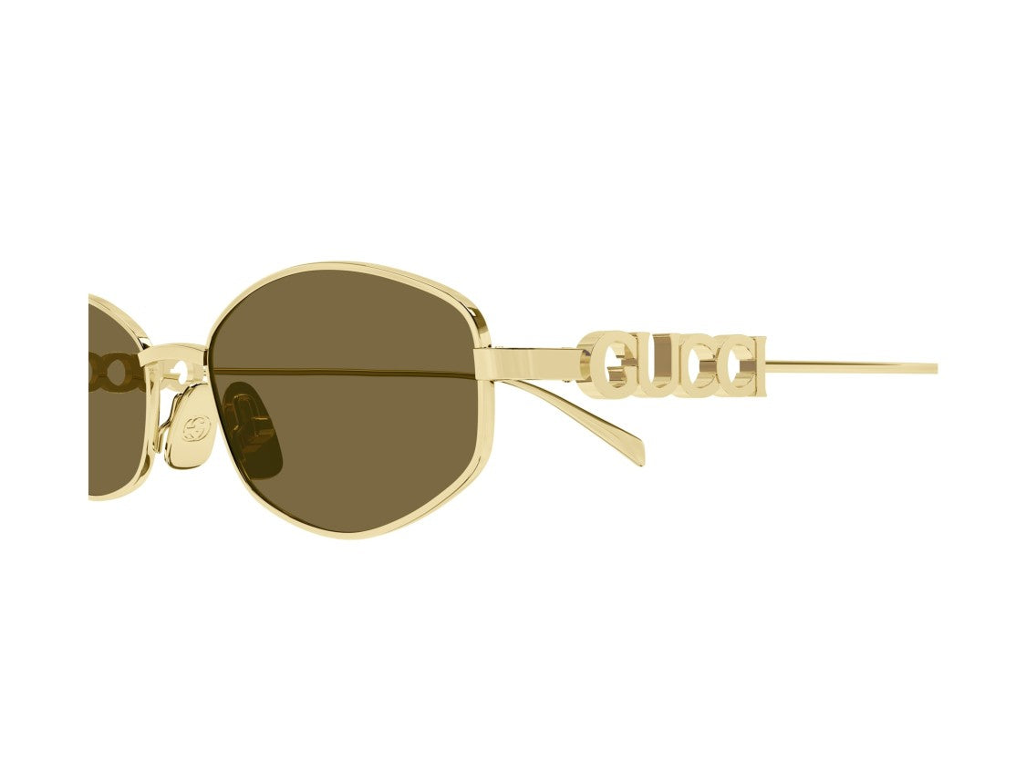 Gucci Gold Gg1802s Metal Geometric Sunglasses