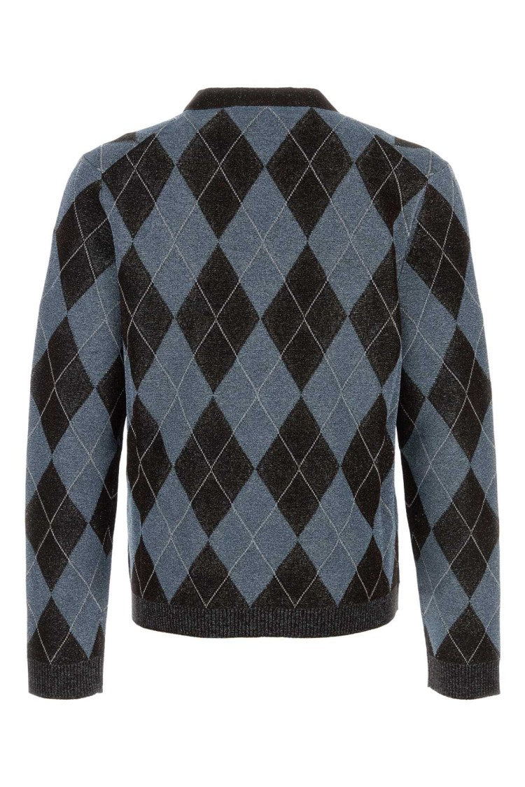 Gucci Embroidered Stretch Wool Blend Cardigan