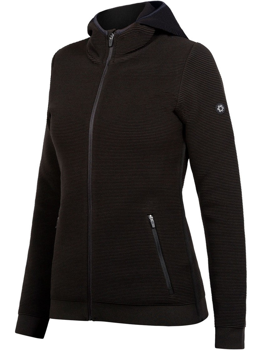 Newland Black Sestriere Fitted Textured Ribbed Ski Jacket