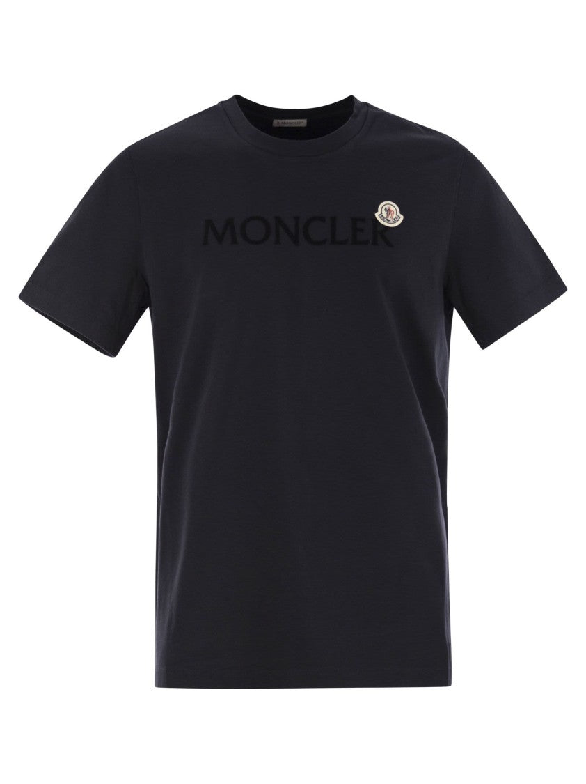 Moncler T-Shirt With Flocked Cotton Logo
