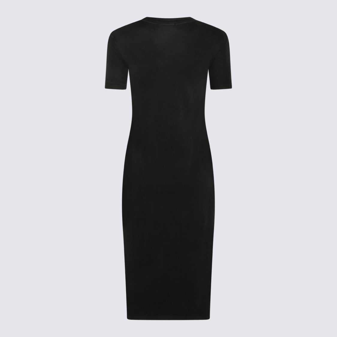 Willy Chavarria Fitted Midi Dress With Graphic Print And Crew Neckline