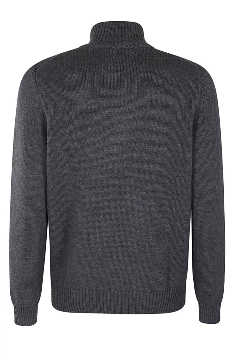 Fay High Collar Dark Gray Pullover