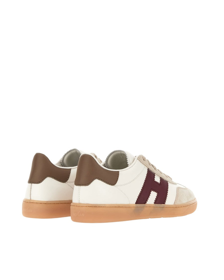 Hogan Refined Leather Sneakers With Suede Accents