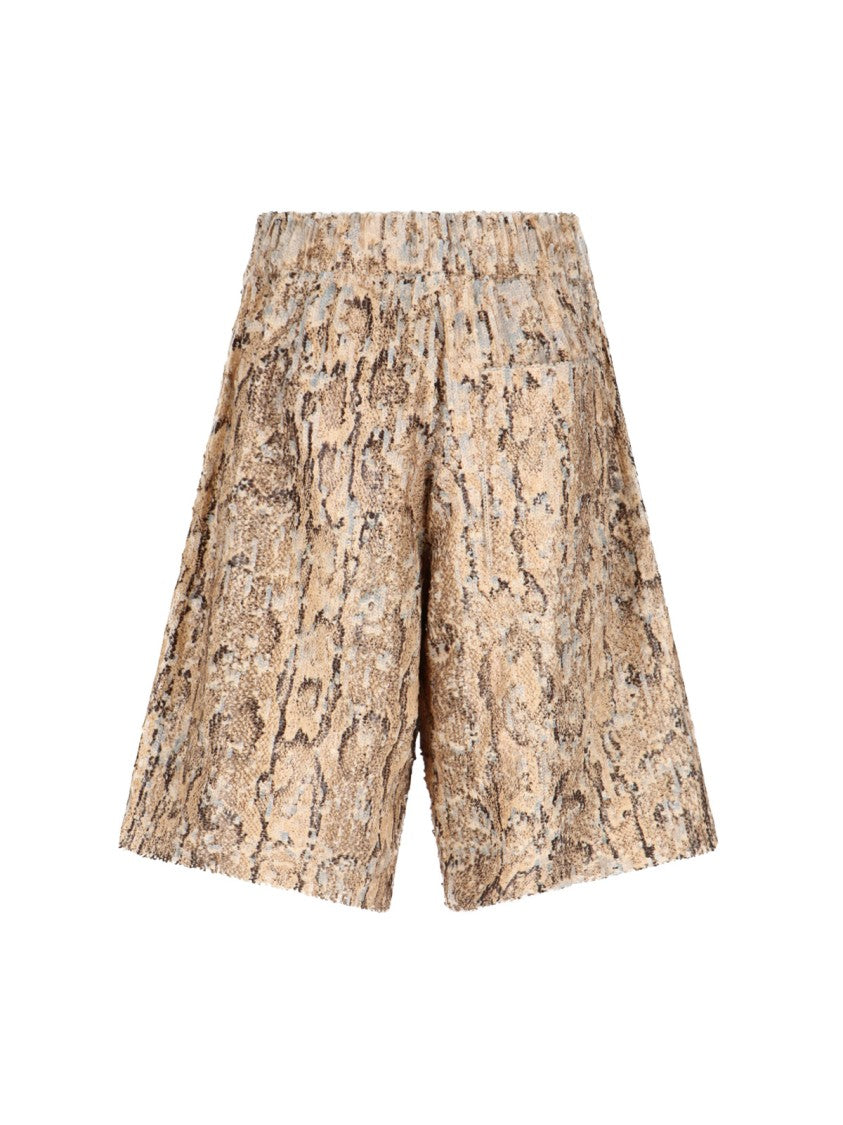 Dries Van Noten Beige Cotton Trousers With All-Over Viscose Sequins