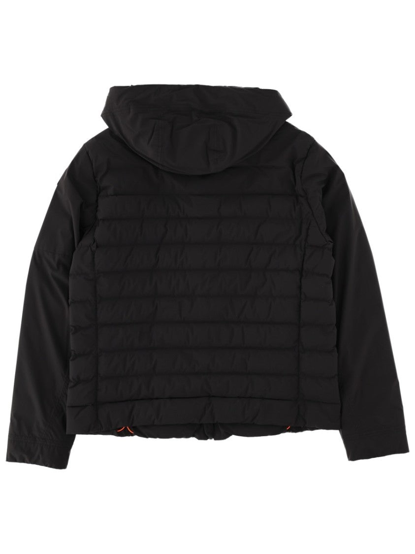 Parajumpers Black Hooded Quilted Down Jacket