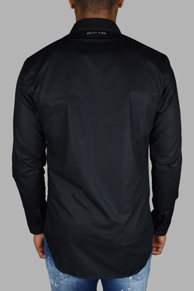 Philipp Plein Gold Cut Ls Skull Shirt