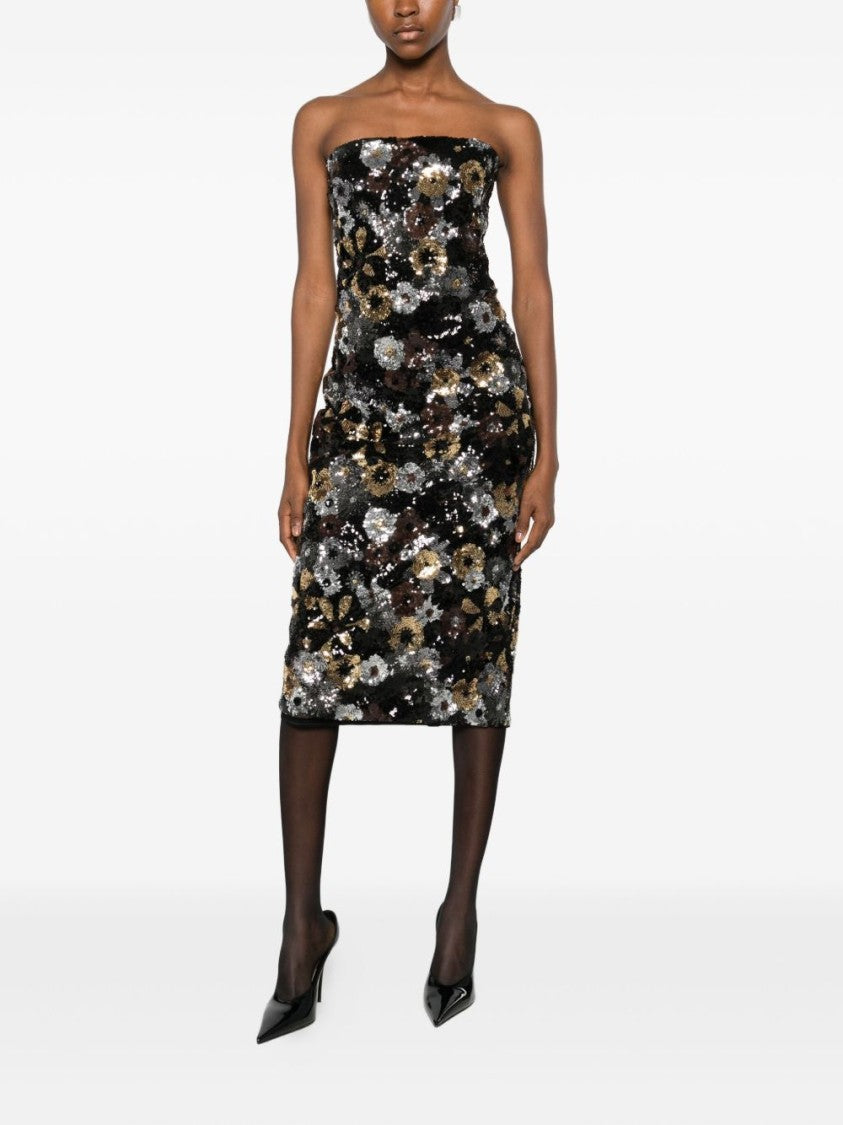 Max Mara Strapless Midi Dress