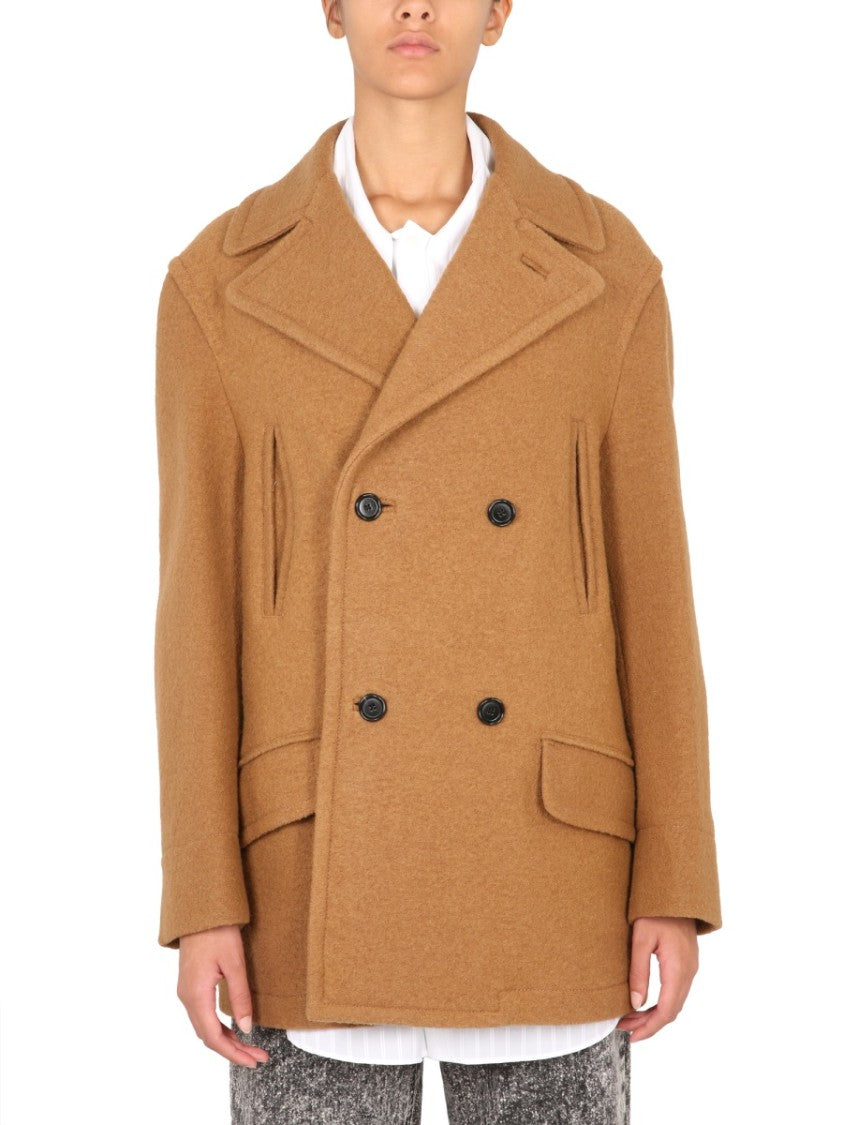 Marni Double-Breasted Coat With Mirror Lapels