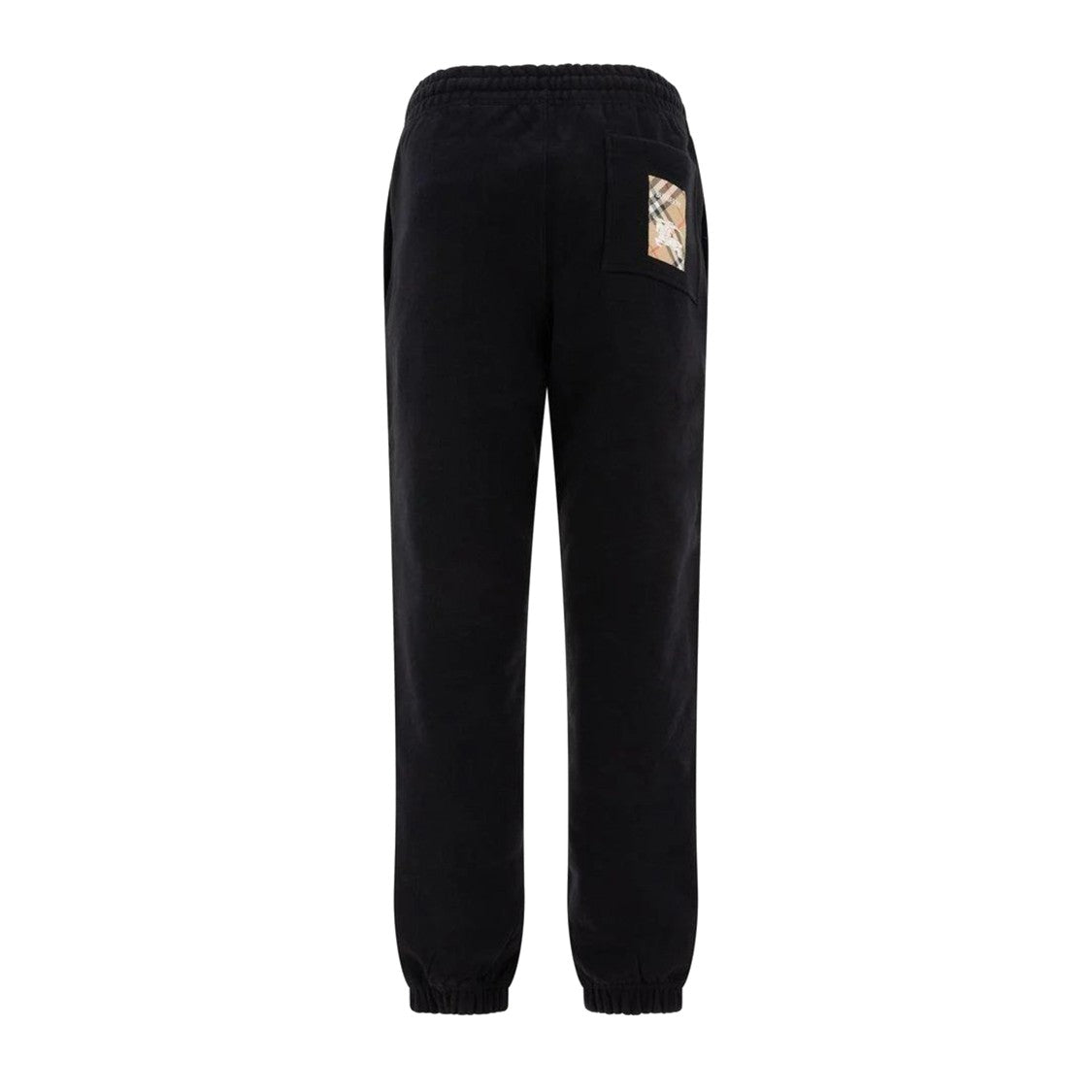 Burberry Black Cotton Trousers With Elastic Waistband And Cuffs