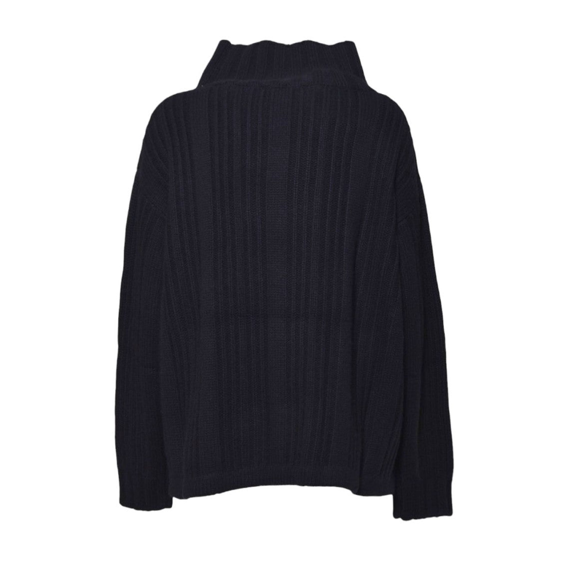 Max Mara Vitalba Turtleneck Sweater In Black Wool And Cashmere