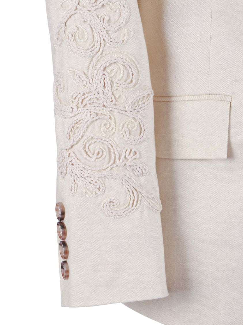 Ermanno Scervino Double Breasted Embroidered Blazer