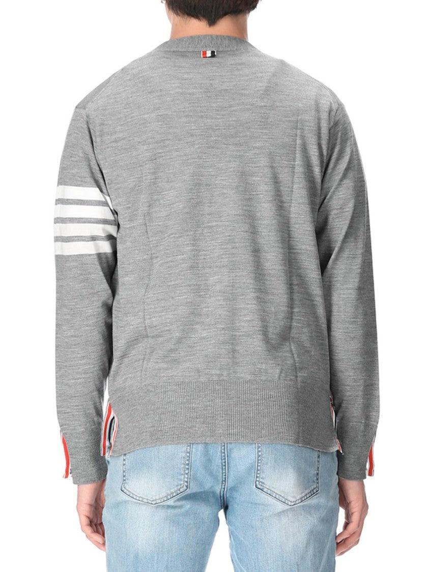 Thom Browne Tailored Grey Wool Cardigan
