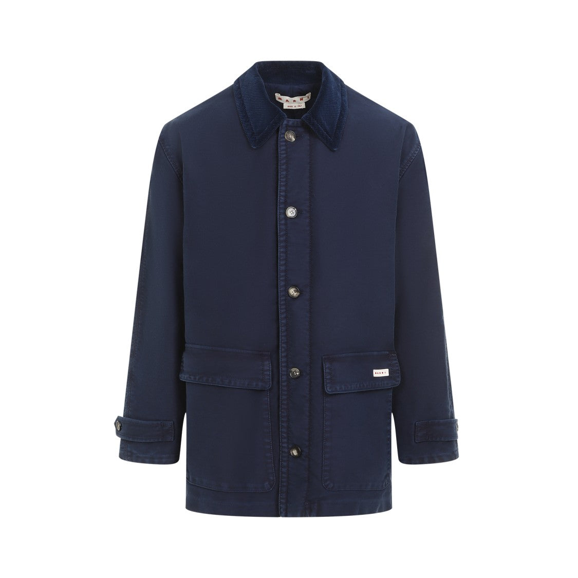 Marni Light Navy-Blue Cotton Coat
