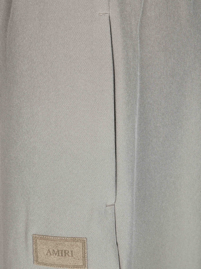 Amiri Straight-Leg Cady Track Pants With Side Patch And Ankle Slits