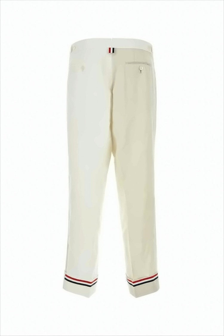 Thom Browne Cropped Tailored Pants With Signature Trims