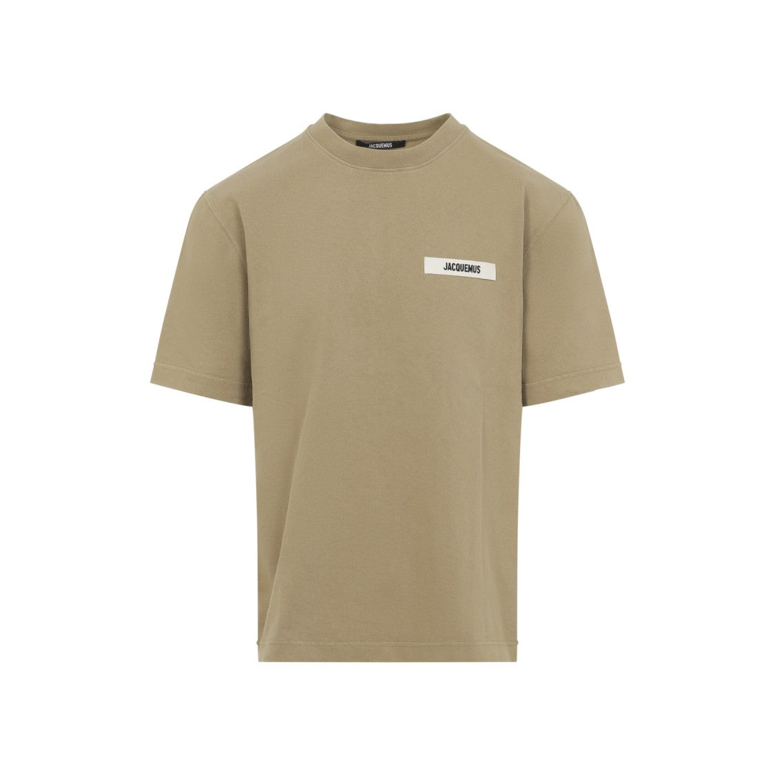 Jacquemus Dark Beige Cotton Le T-Shirt Grosgrain T-Shirt