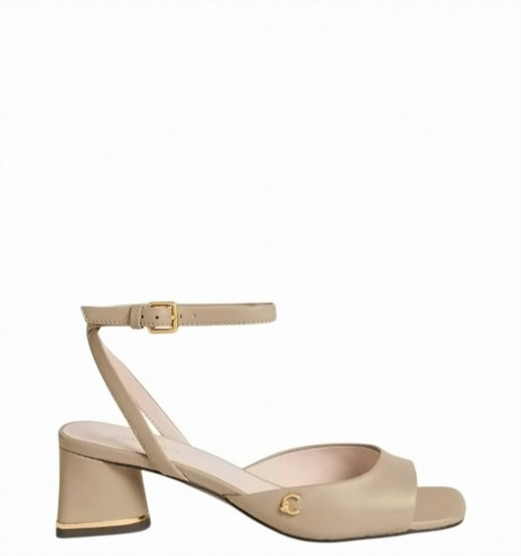 Coccinelle Everyday Smo Leather Chunky Heel Sandals