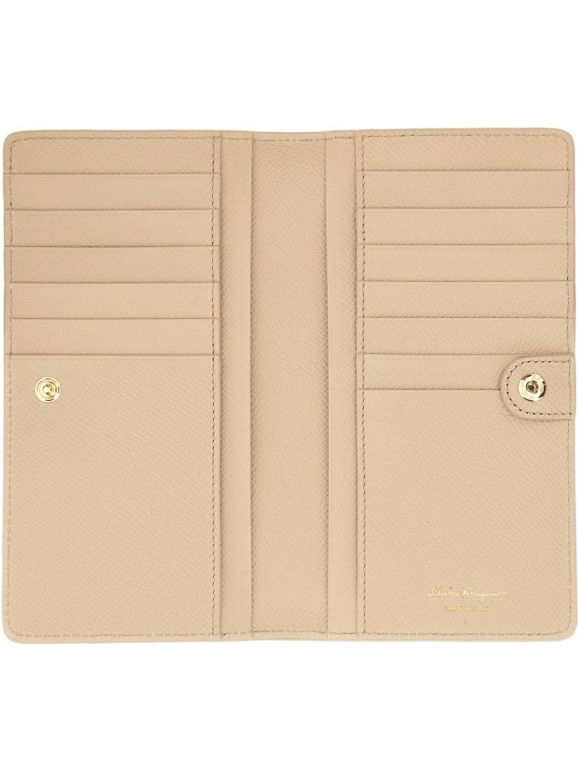 Ferragamo Gancini Wallet With Signature Embellishment