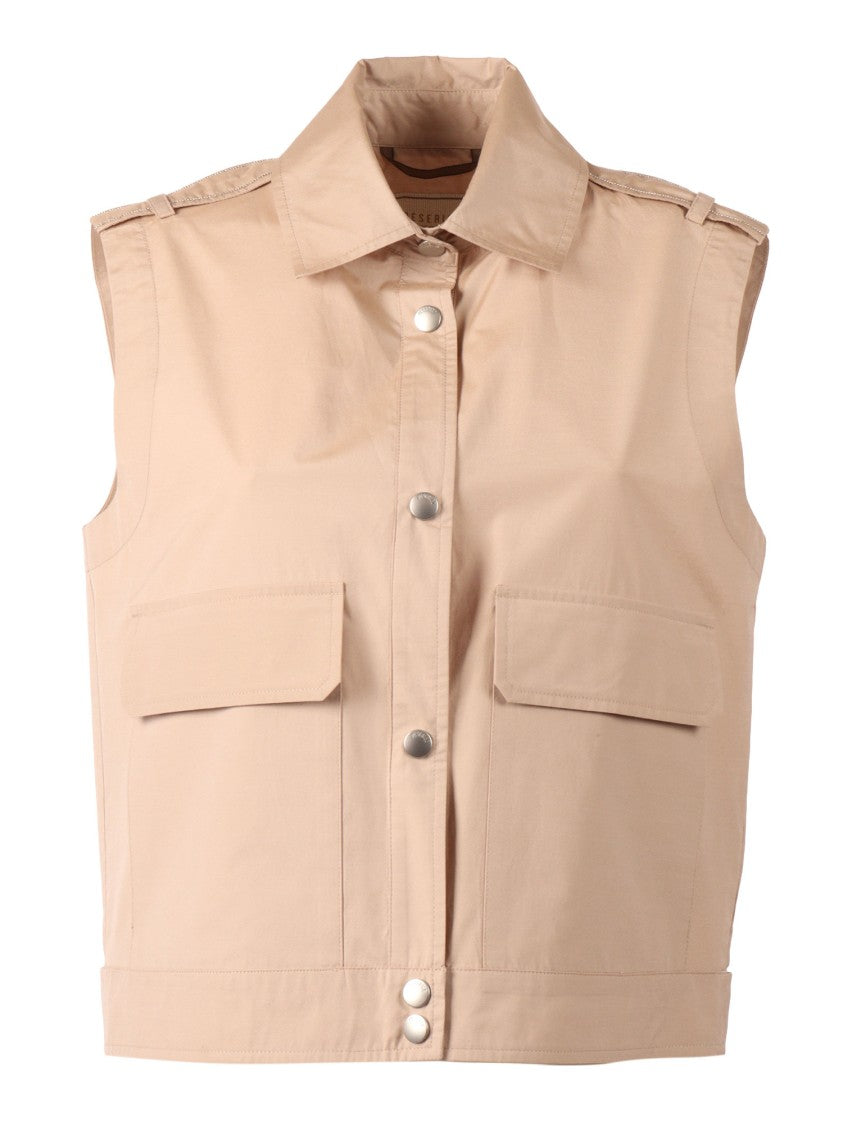 Peserico Tailored Sleeveless Flap Pocket Vest