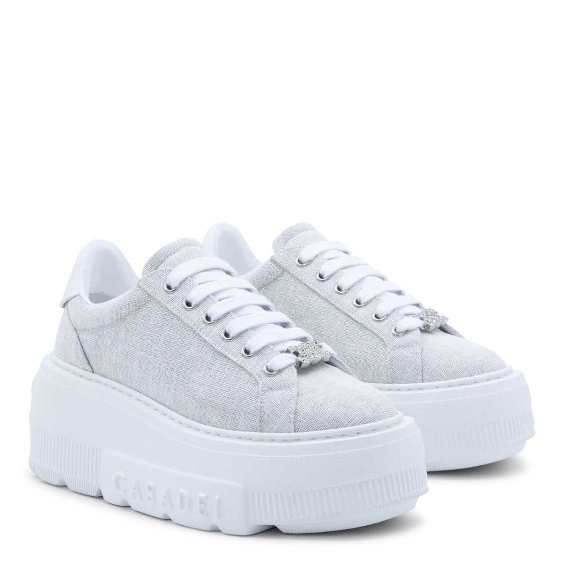 Casadei Grey Leather Nexus Solar Eclipse Sneakers