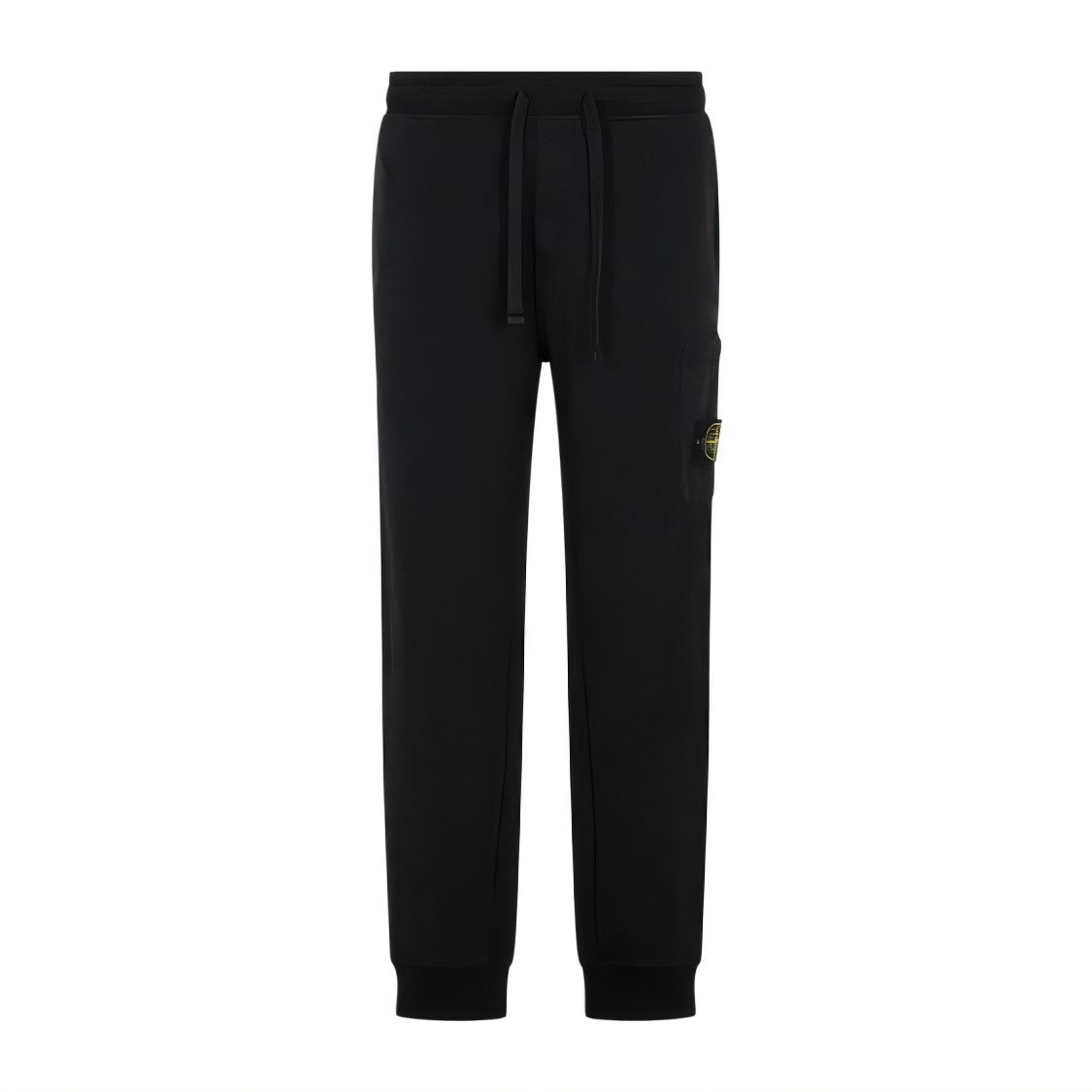 Stone Island Black Jogger Pants With Adjustable Waist And Cargo Pocket