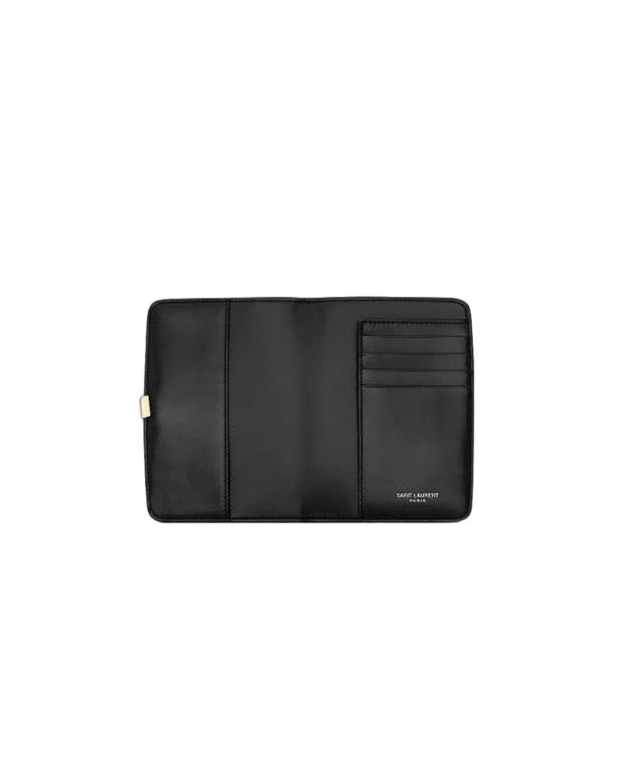 Saint Laurent Minimalist Black Calf Leather Wallet