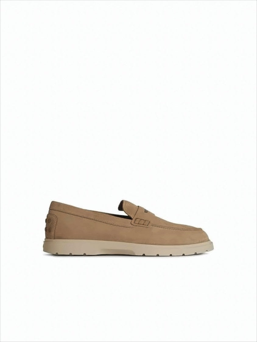 Tod's Minimalist Calf Leather Loafers With Rubber Sole