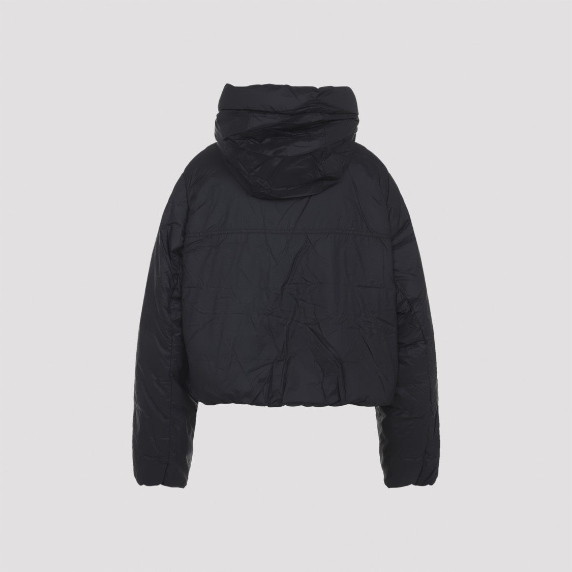 Canada Goose Cropped Black Polyamide Jacket With Quilted Design