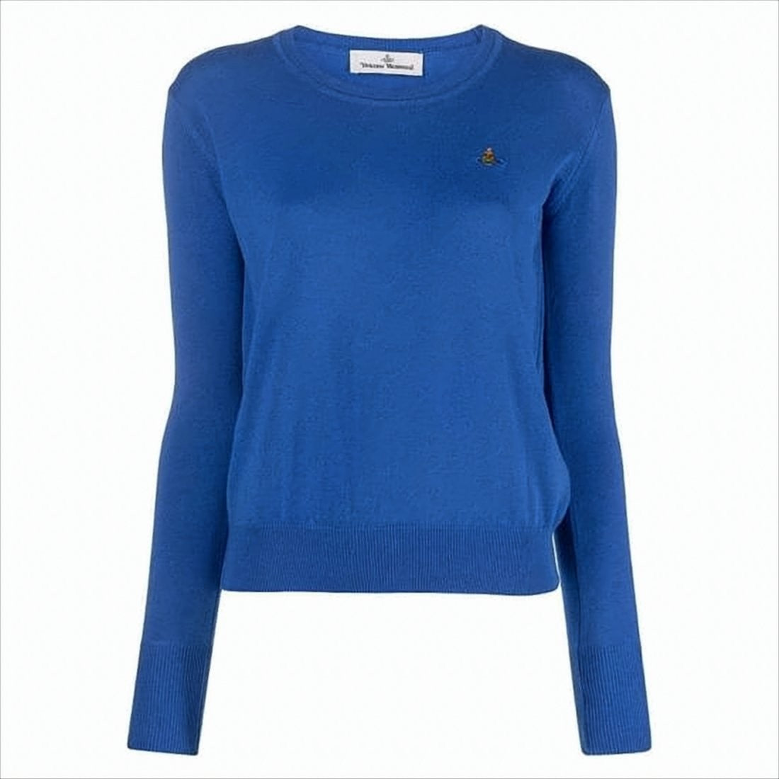 Vivienne Westwood Fitted Cashmere Blend Sweater With Classic Crew Neckline
