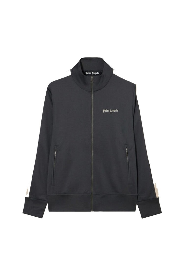 Palm Angels Black Cotton Printed Sweatshirt