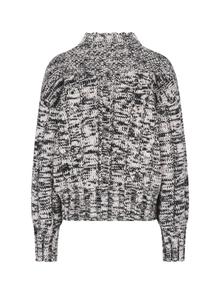 Malo High-Neck Knitted Sweater In Virgin Wool And Cashmere Blend