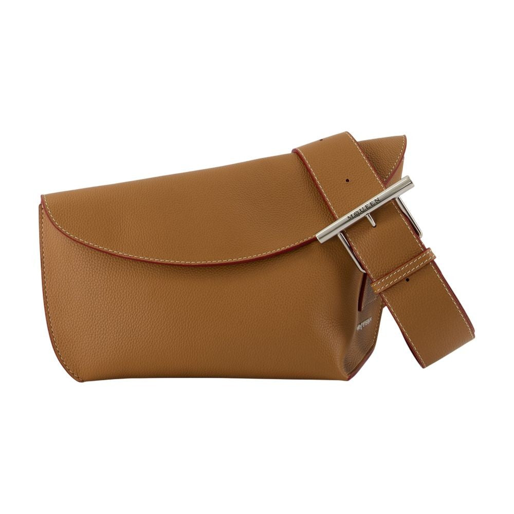 Alexander Mcqueen T Bar Sling Large Shoulder Bag - Leather - Brown