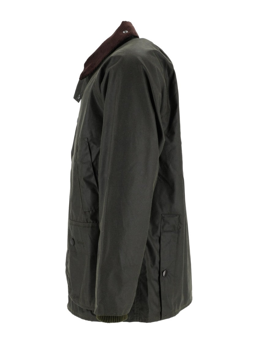 Barbour Classic Waxed Cotton Barbour Jacket With Corduroy Collar