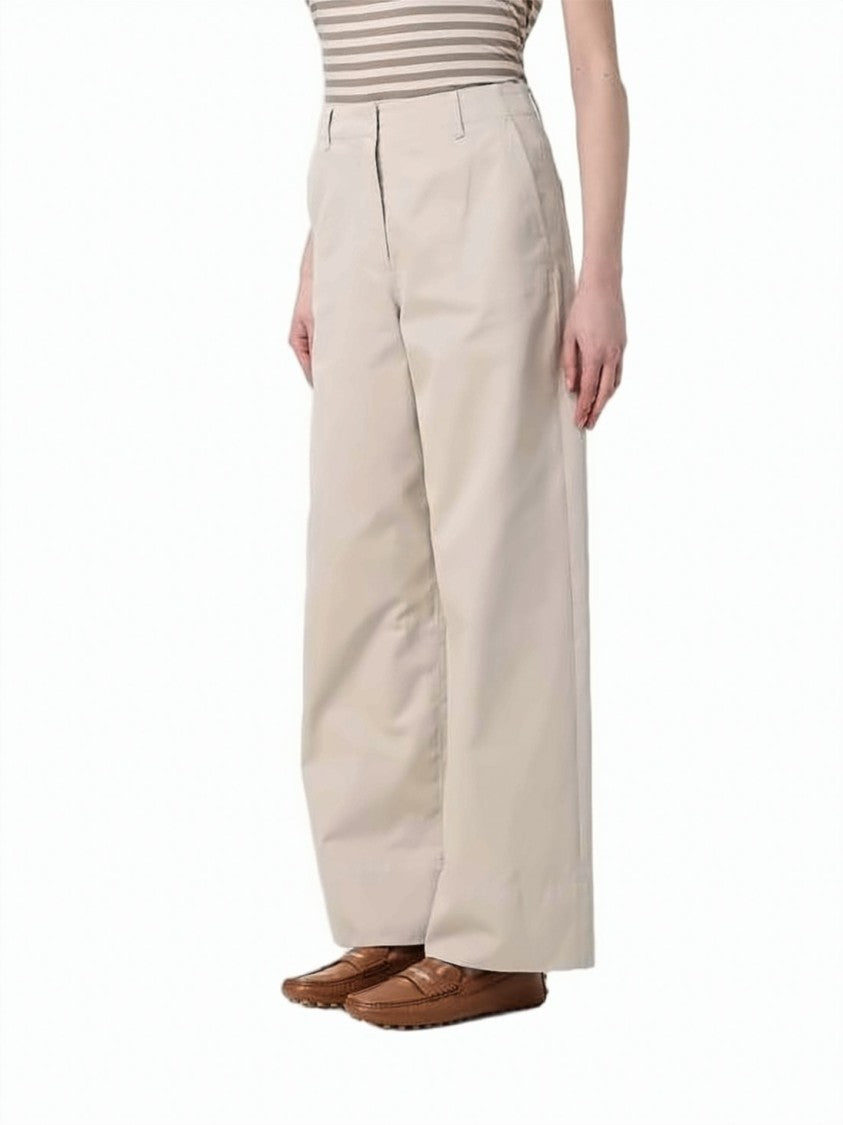 Max Mara High-Waisted Straight-Leg Pants With Concealed Fastening And Side Pockets