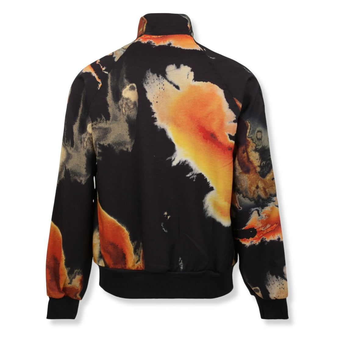 Y-3 Abstract Print Black Sweatshirt With Crew Neckline