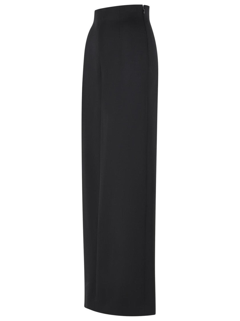 Maison Margiela Black Virgin Wool Maxi Trouser Skirt