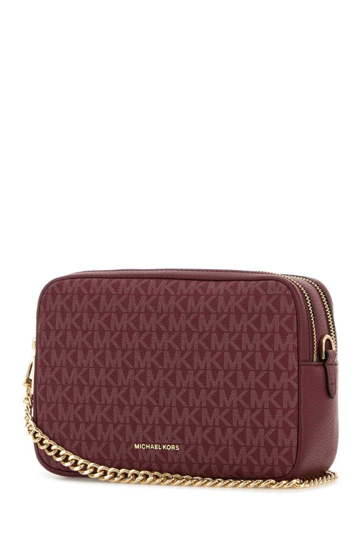 Michael Michael Kors Tyrian Purple Canvas Medium Bryant Shoulder Bag
