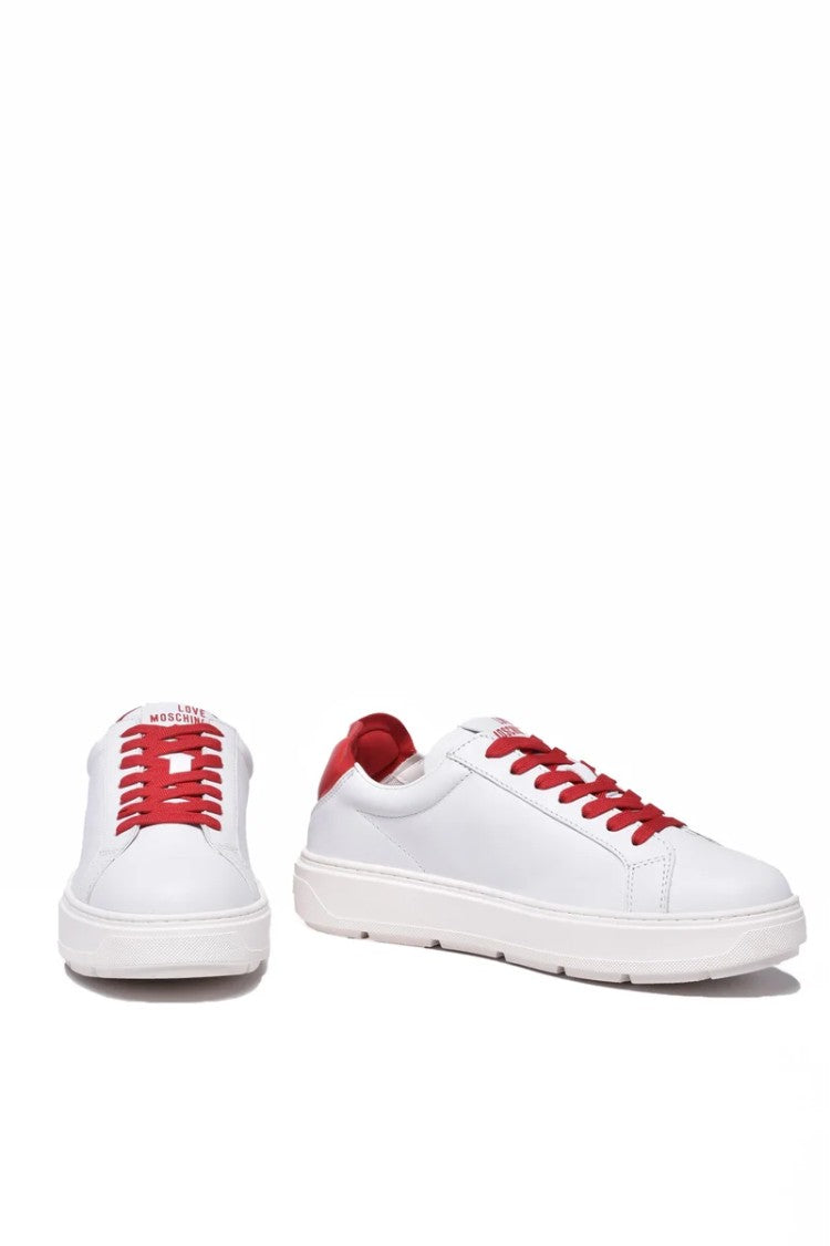 Love Moschino Heart Sneakers - White/Red