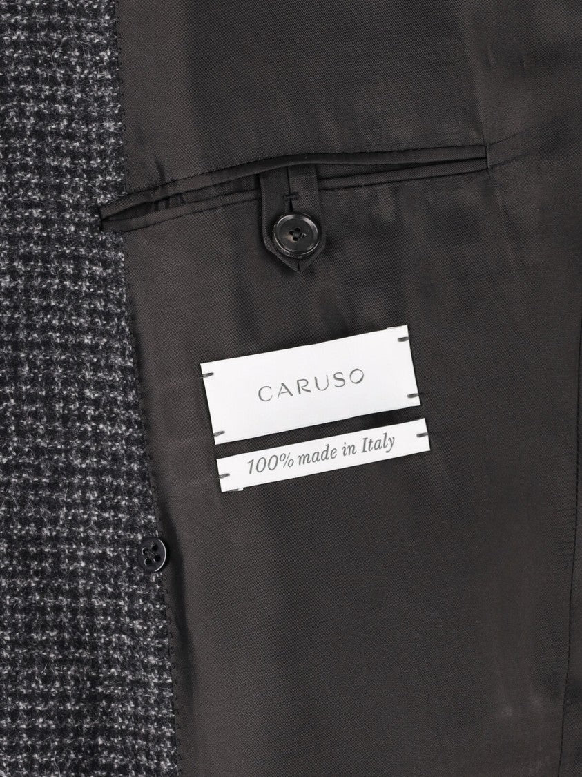 Caruso Grey Cashmere Double-Breasted Coat
