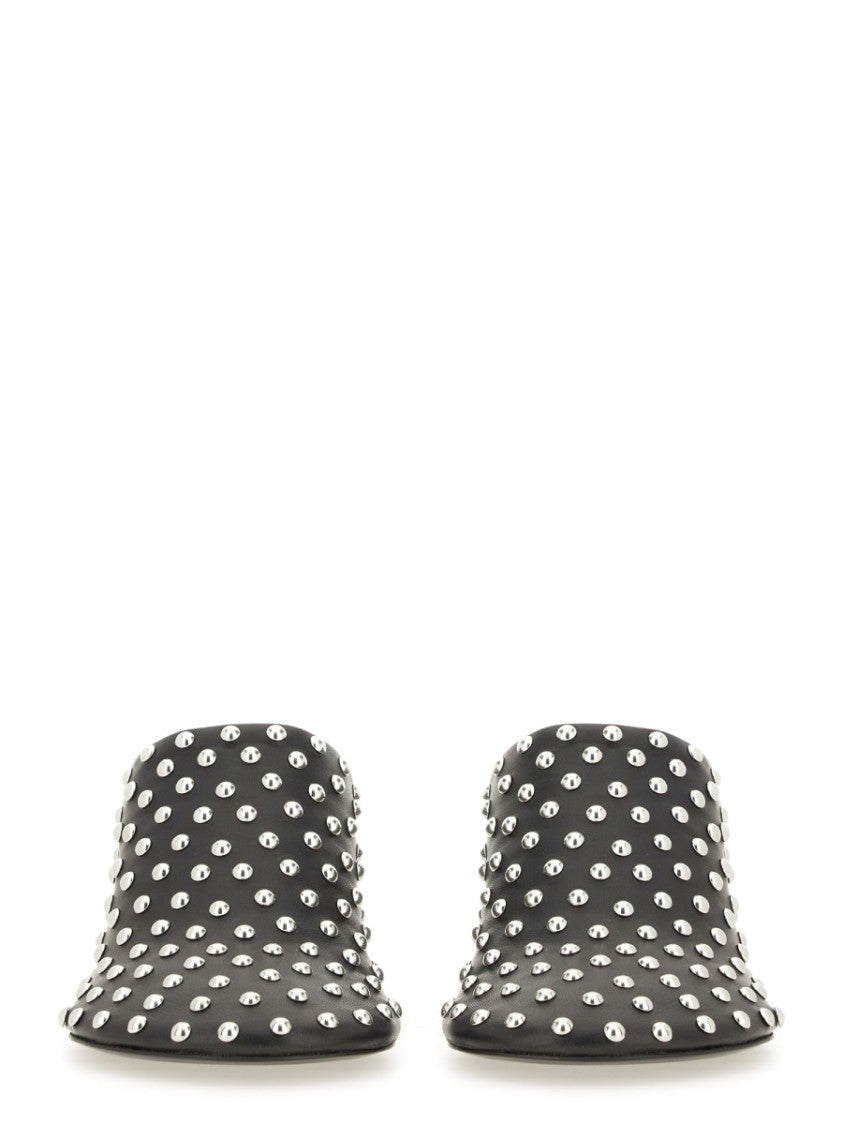 Jil Sander Nappa Leather Mules With Metallic Studs
