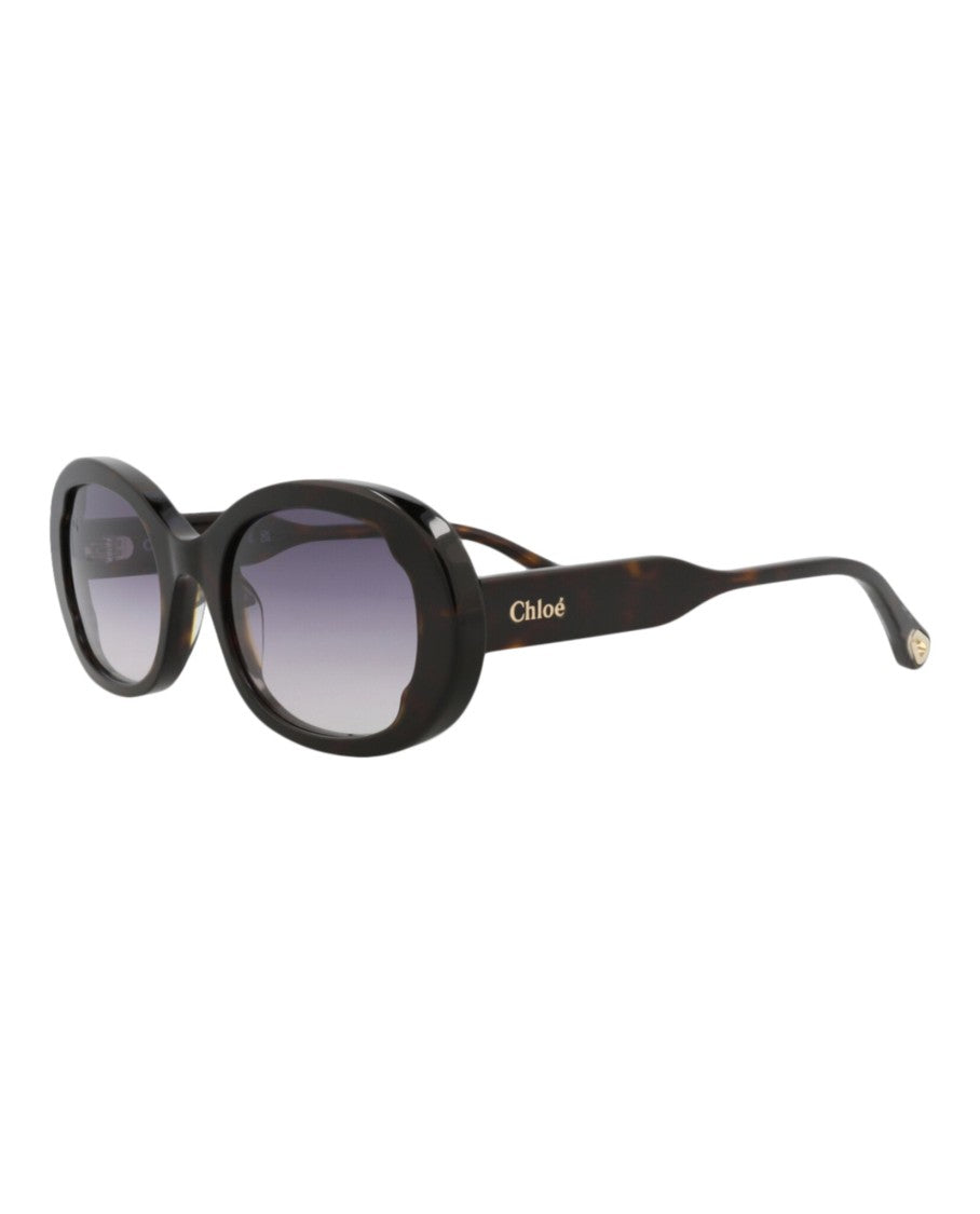 Chloé Round-Frame Recycled Acetate Sunglasses