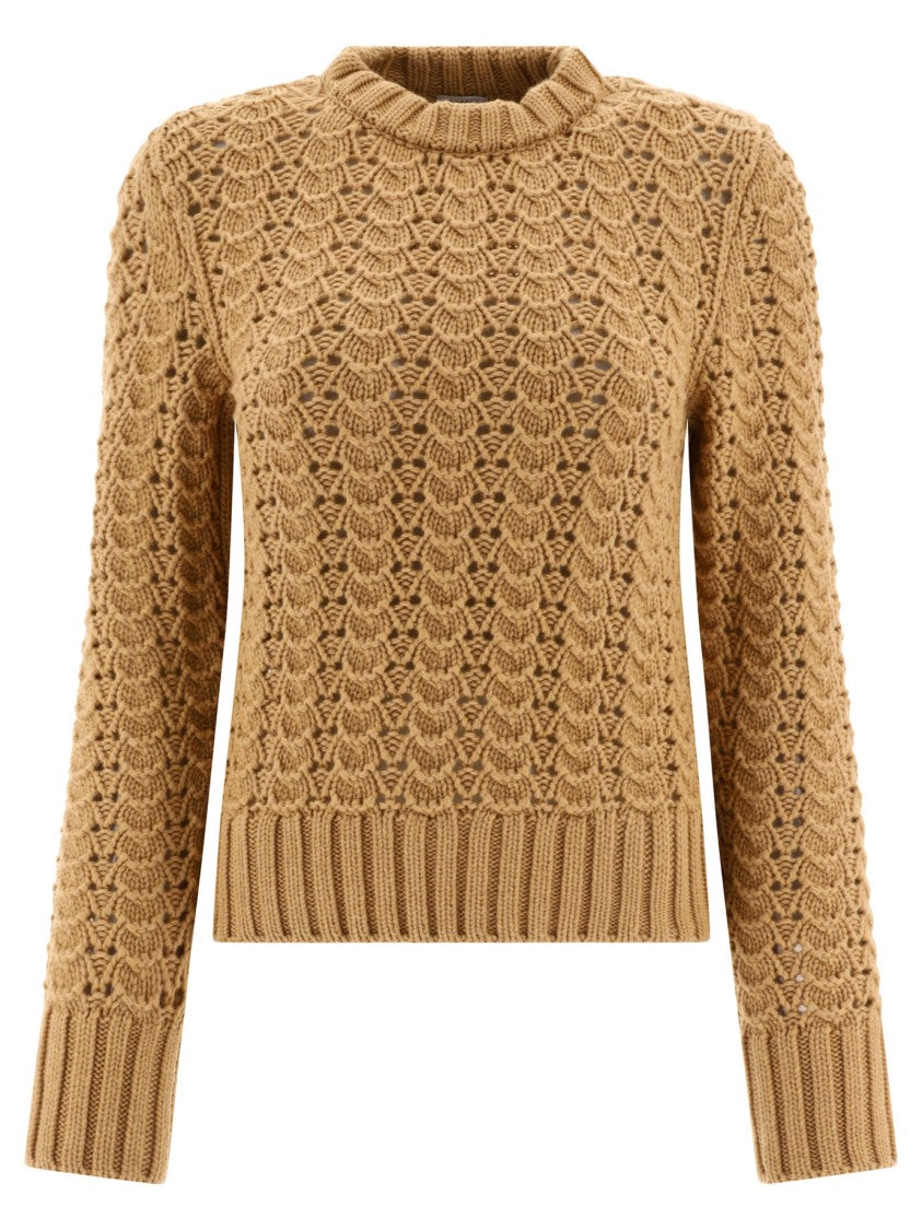 Aspesi Pointelle Knit Crew Neck Sweater
