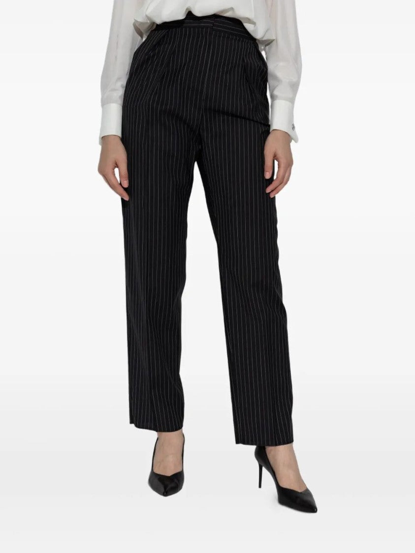 Max Mara Tailored Black Pinstripe Pants