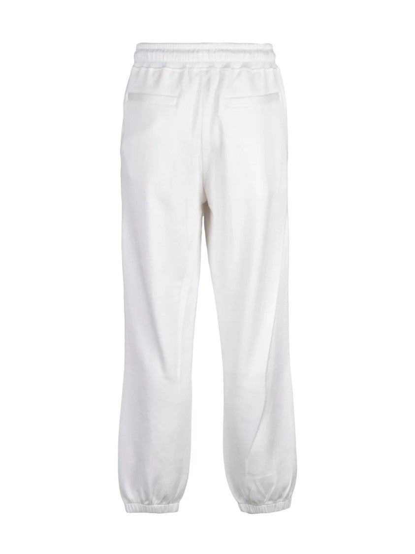 Eleventy Relaxed Fit Cotton Trousers With Elastic Waistband
