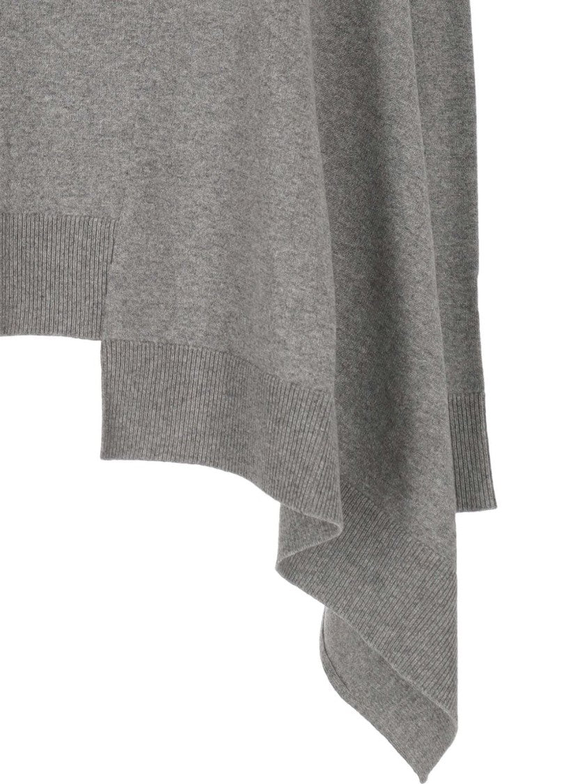 Alexander Mcqueen Asymmetrical Cashmere Crew Neck Sweater Knitwear