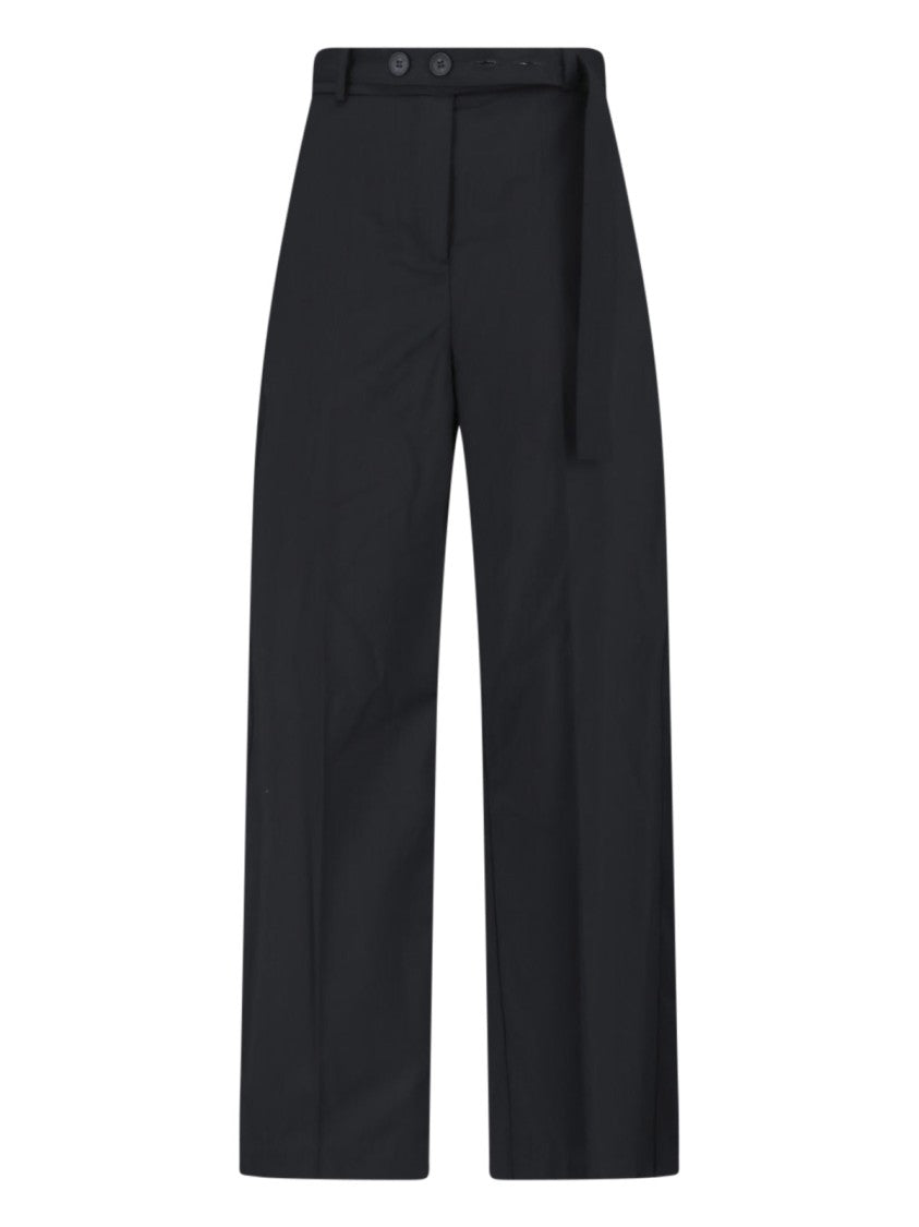 Eudon Choi Black High-Waisted Tailored Virgin Trousers