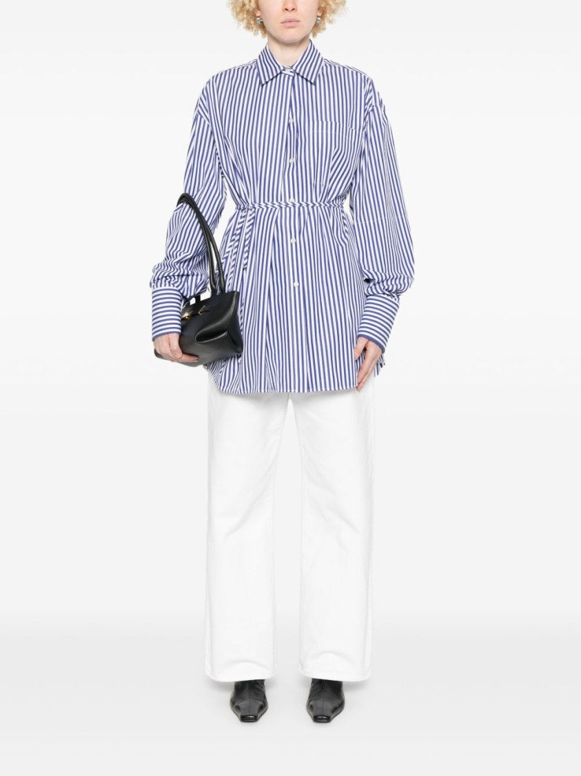 Sportmax Tailored Striped Shirt With Cinched Waist
