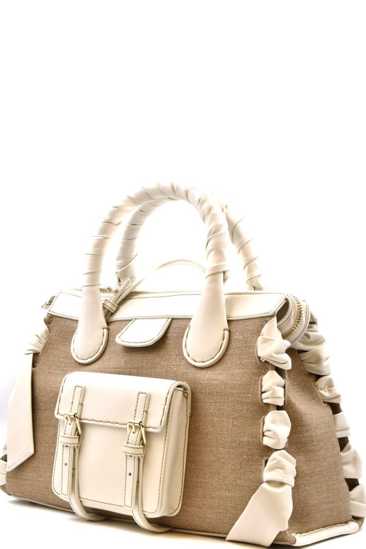 Chloé White Canvas Tote Bag