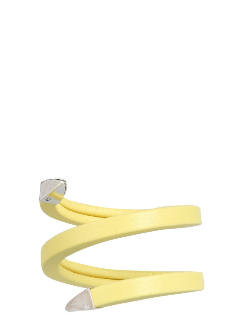 Bottega Veneta Spiral Design Sterling Silver Bracelet With Modern Twist